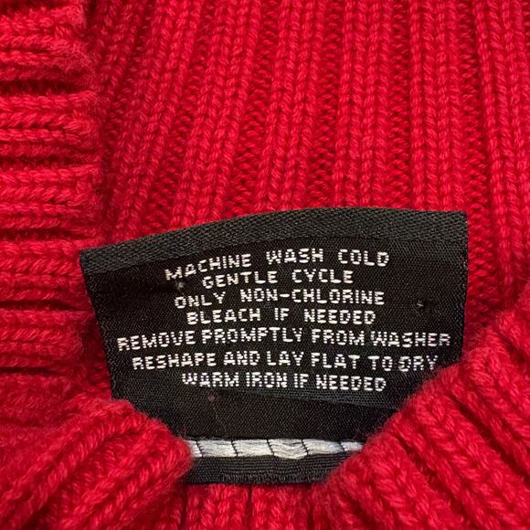 Vtg Polo Jeans Co Ralph Lauren Sweater Womens Large Color Block High Neck Y2K - Picture 6 of 9